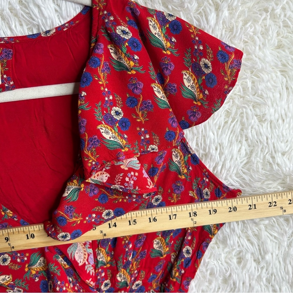 Anthropologie Red Ruffled Tiered Sundress - Picture 9 of 11
